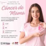 Llama DIF Reynosa a participar en Campaña de Prevención de Cáncer de Mama