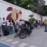 Realizan Binomios Caninos de la Guardia Estatal inspección a escuelas de Ciudad Victoria