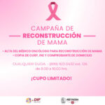 Realiza DIF Reynosa registro para la Campaña de Reconstrucción de Mama