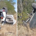 Guardia Estatal atiende accidente con volcadura en Jiménez